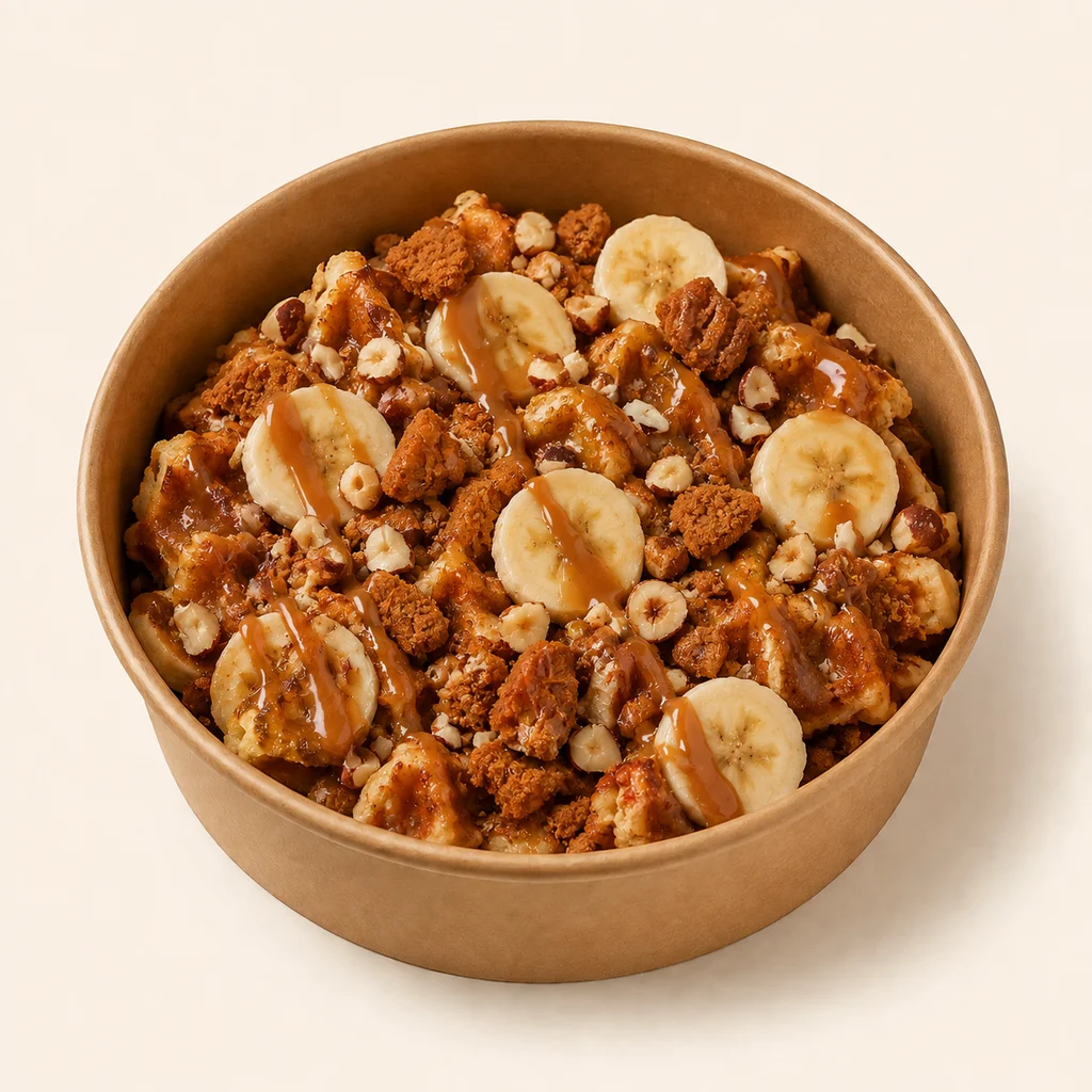 Karamel Rüya waffle kâsesi